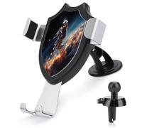 AQRJLPM Astronaut Flying in Space Phone Holder Car Hands-Free Mount Holders for Dashboard Windshield Vent Metal Hook Clip Cell Phone Mount for All Smartphones & Car Models