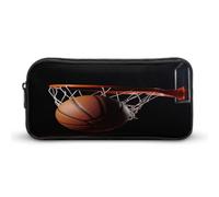 AQRJLPM Basketball Pencil Pouch Big Capacity Simple Marker Pouch Portable Aesthetic Zipper Pencil Case