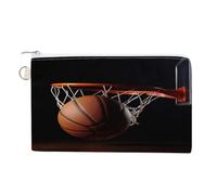 AQRJLPM Basketball Wallet Canvas Slim Lightweight Wallets Durable Zippered Card Holder for Men Women