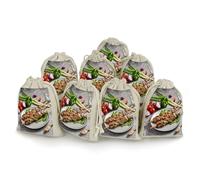 AQRJLPM BBQ Türkiye Drawstring Pouches Reusable Burlap Soft Sachet Bag Multipurpose Cotton Small Jewelry Pouch for Party Wedding Storage Home Supplies (8 Pcs)