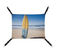 AQRJLPM Beach Surfboard Pet Hammock with Adjustable Straps and Metal Hooks Hanging Bed Soft Breathable Sleeping Hammock for Cats,Puppy,Rabbits,Small Animals
