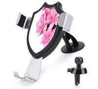AQRJLPM Beautiful Flowers Phone Holder Car Hands-Free Mount Holders for Dashboard Windshield Vent Metal Hook Clip Cell Phone Mount for All Smartphones & Car Models