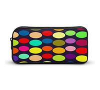 AQRJLPM Beautiful Polka Dot Pencil Pouch Big Capacity Simple Marker Pouch Portable Aesthetic Zipper Pencil Case