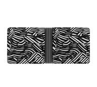 AQRJLPM Black And White Lines Wallet with Money Clip Leather Bifold Wallet Slim Credit Card Holder Gift for Men