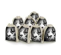AQRJLPM Black Gray Butterflies Drawstring Pouches Reusable Burlap Soft Sachet Bag Multipurpose Cotton Small Jewelry Pouch for Party Wedding Storage Home Supplies (8 Pcs)