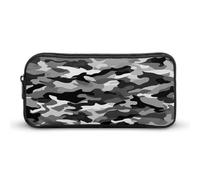 AQRJLPM Black Grey White Camo Pencil Pouch Big Capacity Simple Marker Pouch Portable Aesthetic Zipper Pencil Case
