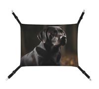 AQRJLPM Black Labrador Pet Hammock with Adjustable Straps and Metal Hooks Hanging Bed Soft Breathable Sleeping Hammock for Cats,Puppy,Rabbits,Small Animals