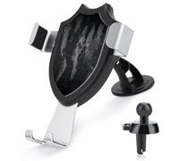 AQRJLPM Black World Map Phone Holder Car Hands-Free Mount Holders for Dashboard Windshield Vent Metal Hook Clip Cell Phone Mount for All Smartphones & Car Models