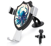 AQRJLPM Blue and Purple Octopus Phone Holder Car Hands-Free Mount Holders for Dashboard Windshield Vent Metal Hook Clip Cell Phone Mount for All Smartphones & Car Models