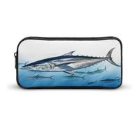AQRJLPM Bluefin Tuna Thunnus Pencil Pouch Big Capacity Simple Marker Pouch Portable Aesthetic Zipper Pencil Case