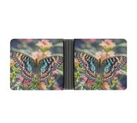 AQRJLPM Butterfly Wallet with Money Clip Leather Bifold Wallet Slim Credit Card Holder Gift for Men
