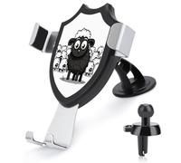 AQRJLPM Cartoon Black White Sheep Phone Holder Car Hands-Free Mount Holders for Dashboard Windshield Vent Metal Hook Clip Cell Phone Mount for All Smartphones & Car Models