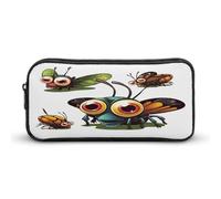 AQRJLPM Cartoon Insect Pencil Pouch Big Capacity Simple Marker Pouch Portable Aesthetic Zipper Pencil Case