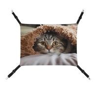 AQRJLPM Cat Under Blanket Pet Hammock with Adjustable Straps and Metal Hooks Hanging Bed Soft Breathable Sleeping Hammock for Cats,Puppy,Rabbits,Small Animals