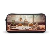 AQRJLPM Chemistry Lab Pencil Pouch Big Capacity Simple Marker Pouch Portable Aesthetic Zipper Pencil Case