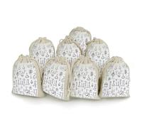AQRJLPM Chemistry Print Drawstring Pouches Reusable Burlap Soft Sachet Bag Multipurpose Cotton Small Jewelry Pouch for Party Wedding Storage Home Supplies (8 Pcs)