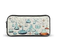AQRJLPM Chemistry Print Pencil Pouch Big Capacity Simple Marker Pouch Portable Aesthetic Zipper Pencil Case