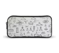 AQRJLPM Chemistry Print Pencil Pouch Big Capacity Simple Marker Pouch Portable Aesthetic Zipper Pencil Case