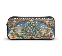 AQRJLPM Christmas Puzzles Pencil Pouch Big Capacity Simple Marker Pouch Portable Aesthetic Zipper Pencil Case