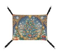 AQRJLPM Christmas Puzzles Pet Hammock with Adjustable Straps and Metal Hooks Hanging Bed Soft Breathable Sleeping Hammock for Cats,Puppy,Rabbits,Small Animals
