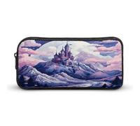 AQRJLPM Clouds over The Castle Pencil Pouch Big Capacity Simple Marker Pouch Portable Aesthetic Zipper Pencil Case