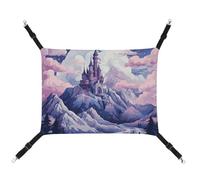 AQRJLPM Clouds Over The Castle Pet Hammock with Adjustable Straps and Metal Hooks Hanging Bed Soft Breathable Sleeping Hammock for Cats,Puppy,Rabbits,Small Animals