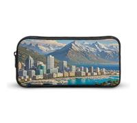 AQRJLPM Coastal Cities Pencil Pouch Big Capacity Simple Marker Pouch Portable Aesthetic Zipper Pencil Case