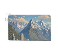 AQRJLPM Coastal Cities Wallet Canvas Slim Lightweight Wallets Durable Zippered Card Holder for Men Women