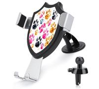 AQRJLPM Colorful Dog Paws Phone Holder Car Hands-Free Mount Holders for Dashboard Windshield Vent Metal Hook Clip Cell Phone Mount for All Smartphones & Car Models