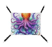 AQRJLPM Colorful Octopus Pet Hammock with Adjustable Straps and Metal Hooks Hanging Bed Soft Breathable Sleeping Hammock for Cats,Puppy,Rabbits,Small Animals