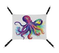 AQRJLPM Colorful Octopus Pet Hammock with Adjustable Straps and Metal Hooks Hanging Bed Soft Breathable Sleeping Hammock for Cats,Puppy,Rabbits,Small Animals