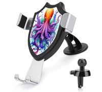 AQRJLPM Colorful Octopus Phone Holder Car Hands-Free Mount Holders for Dashboard Windshield Vent Metal Hook Clip Cell Phone Mount for All Smartphones & Car Models