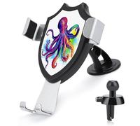 AQRJLPM Colorful Octopus Phone Holder Car Hands-Free Mount Holders for Dashboard Windshield Vent Metal Hook Clip Cell Phone Mount for All Smartphones & Car Models