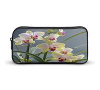 AQRJLPM Colorful Orchids Flower Pencil Pouch Big Capacity Simple Marker Pouch Portable Aesthetic Zipper Pencil Case