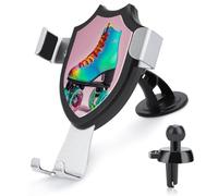 AQRJLPM Colorful Roller Skates Phone Holder Car Hands-Free Mount Holders for Dashboard Windshield Vent Metal Hook Clip Cell Phone Mount for All Smartphones & Car Models