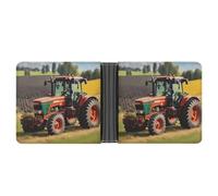 AQRJLPM Company Farm Tractors Wallet with Money Clip Leather Bifold Wallet Slim Credit Card Holder Gift for Men