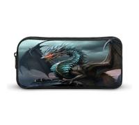 AQRJLPM Cool Dragon Pencil Pouch Big Capacity Simple Marker Pouch Portable Aesthetic Zipper Pencil Case