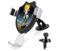 AQRJLPM Cow Over The Moon Phone Holder Car Hands-Free Mount Holders for Dashboard Windshield Vent Metal Hook Clip Cell Phone Mount for All Smartphones & Car Models