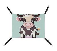 AQRJLPM Cute Black Cow Pet Hammock with Adjustable Straps and Metal Hooks Hanging Bed Soft Breathable Sleeping Hammock for Cats,Puppy,Rabbits,Small Animals