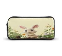 AQRJLPM Cute Bunny Pencil Pouch Big Capacity Simple Marker Pouch Portable Aesthetic Zipper Pencil Case