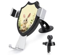AQRJLPM Cute Bunny Phone Holder Car Hands-Free Mount Holders for Dashboard Windshield Vent Metal Hook Clip Cell Phone Mount for All Smartphones & Car Models