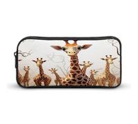 AQRJLPM Cute Cartoon Funny Giraffes Pencil Pouch Big Capacity Simple Marker Pouch Portable Aesthetic Zipper Pencil Case