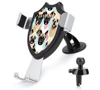 AQRJLPM Cute Chihuahua Pug Phone Holder Car Hands-Free Mount Holders for Dashboard Windshield Vent Metal Hook Clip Cell Phone Mount for All Smartphones & Car Models