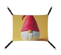 AQRJLPM Cute Gnome Hat Pet Hammock with Adjustable Straps and Metal Hooks Hanging Bed Soft Breathable Sleeping Hammock for Cats,Puppy,Rabbits,Small Animals