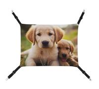 AQRJLPM Cute Golden Retriever Puppy Pet Hammock with Adjustable Straps and Metal Hooks Hanging Bed Soft Breathable Sleeping Hammock for Cats,Puppy,Rabbits,Small Animals
