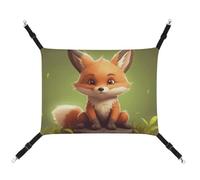 AQRJLPM Cute Little Fox Pet Hammock with Adjustable Straps and Metal Hooks Hanging Bed Soft Breathable Sleeping Hammock for Cats,Puppy,Rabbits,Small Animals
