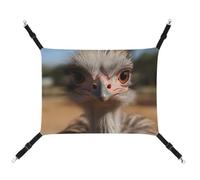 AQRJLPM Cute Ostrich Pet Hammock with Adjustable Straps and Metal Hooks Hanging Bed Soft Breathable Sleeping Hammock for Cats,Puppy,Rabbits,Small Animals
