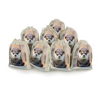 AQRJLPM Cute Otter Drawstring Pouches Reusable Burlap Soft Sachet Bag Multipurpose Cotton Small Jewelry Pouch for Party Wedding Storage Home Supplies (8 Pcs)