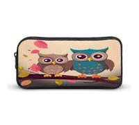 AQRJLPM Cute Owls Pencil Pouch Big Capacity Simple Marker Pouch Portable Aesthetic Zipper Pencil Case