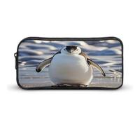 AQRJLPM Cute Penguin Pencil Pouch Big Capacity Simple Marker Pouch Portable Aesthetic Zipper Pencil Case